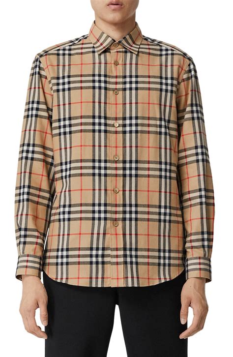 burberry men's shirt with colorful buttons|burberry check button up shirt.